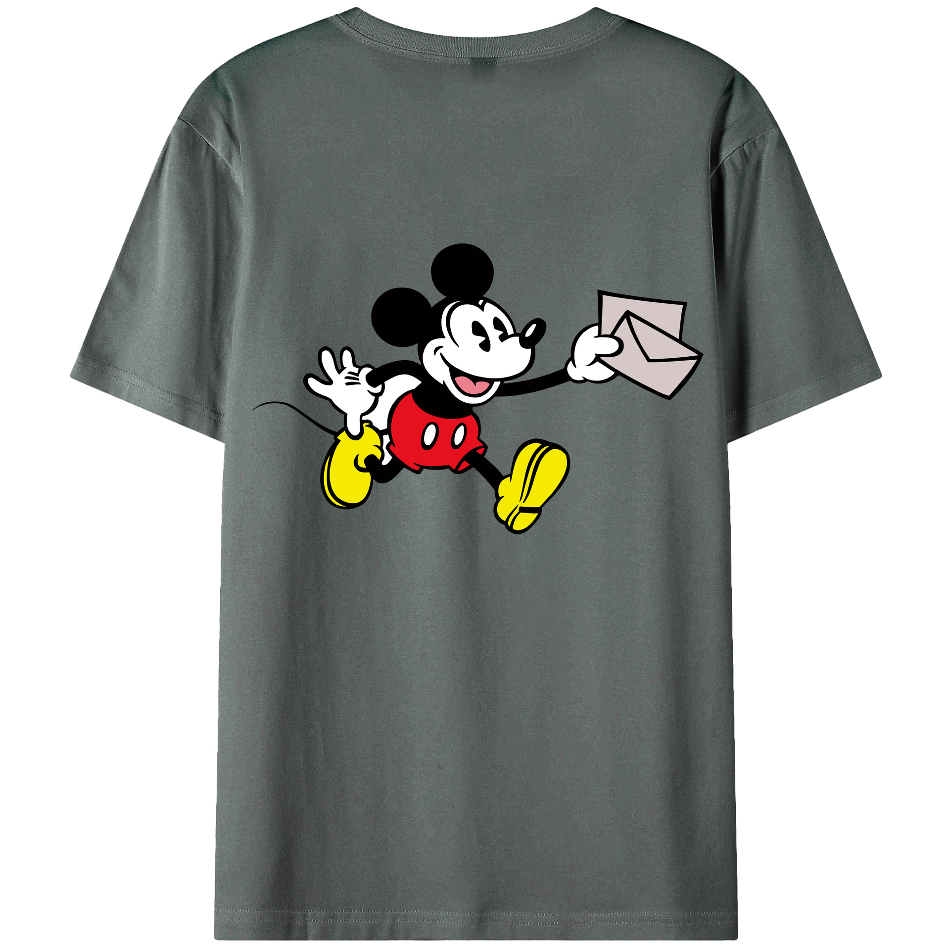 （画像用） ミッキーマウス Mickey Mouse 綿100％半袖Tシャツ（背面プリント）